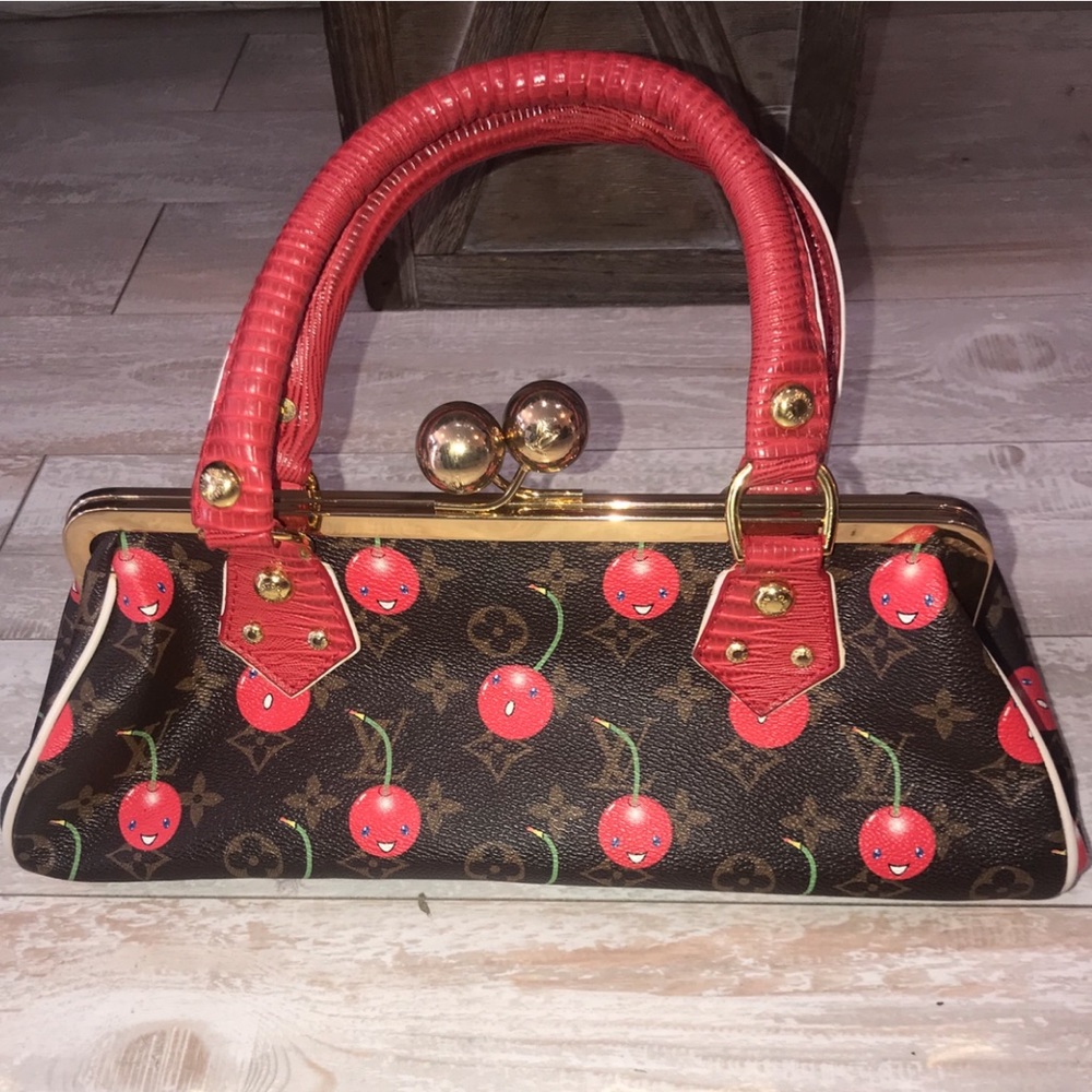 Pre-owned Louis Vuitton cerises lizar bag - Picture 1 of 10